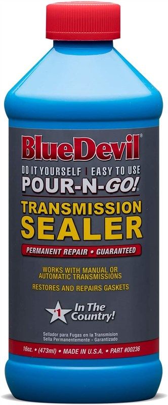 bluedevil transmission sealer ounce 00236 logo
