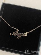 img 1 attached to 18K Gold Plated Custom Name Necklace for Women, Girls, Kids, and Teens 💎 - Personalized Plate Monogram Necklace with Personalized Name - M MOOHAM Gold Name Necklace review by Mike Fedd
