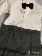 картинка 1 прикреплена к отзыву Infant Boys Tuxedo Jumpsuit, Long Sleeve Gentleman Vest Coat & Beret Hat Outfit Set - 3Pcs WESIDOM от Tony Watts