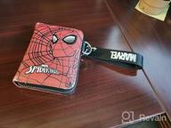 img 1 attached to 🕷️ WINGHOUSE Marvel Avengers Spider-Man Comic Bifold Zipper PU Leather Card Wallet: The Ultimate Hand Strap Companion review by Jeff Ross