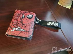 img 6 attached to 🕷️ WINGHOUSE Marvel Avengers Spider-Man Comic Bifold Zipper PU Leather Card Wallet: The Ultimate Hand Strap Companion