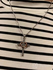 img 8 attached to 🧿 Sterling Silver Faith Necklace - Delicate Heart Jewelry for Women & Girls, 18 Inch Chain