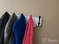 img 1 attached to Rustic Wall Mount Coat Rack With 5 Triple Hooks - 16" Hole To Hole review by Amy Cosme
