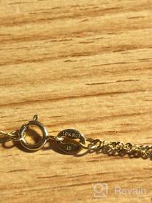 img 5 attached to Цепочка-ожерелье и браслет с подвеской из позолоченного золота 10K Ritastephens Singapore Rope: изящный и прочный дизайн с толщиной 1,5 мм, длина 10 дюймов