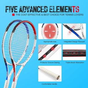 img 2 attached to Master Your Game With OPPUM 27-Inch Pro Tennis Racket For Men, Women, And Students - Lightweight, Easy Control With Carry Bag