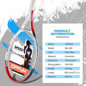 img 1 attached to Master Your Game With OPPUM 27-Inch Pro Tennis Racket For Men, Women, And Students - Lightweight, Easy Control With Carry Bag