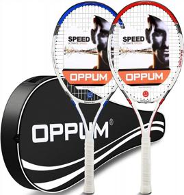 img 4 attached to Master Your Game With OPPUM 27-Inch Pro Tennis Racket For Men, Women, And Students - Lightweight, Easy Control With Carry Bag