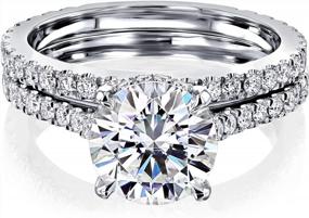 img 3 attached to 2Ct Round Moissanite Fancy Hidden Halo Set By Kobelli - Shop Now!