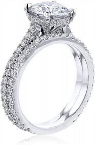 img 1 attached to 2Ct Round Moissanite Fancy Hidden Halo Set By Kobelli - Shop Now!