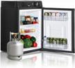 smeta 1.4 cu.ft 3-way compact propane fridge - quiet mini camping fridge 12v/110v/gas logo