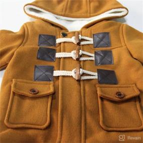 img 3 attached to Eshoono Warm Unisex Baby Fleece Hooded Jacket Outerwear Duffle Zipper Winter Coat