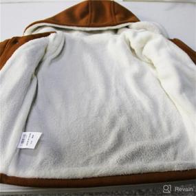 img 1 attached to Eshoono Warm Unisex Baby Fleece Hooded Jacket Outerwear Duffle Zipper Winter Coat