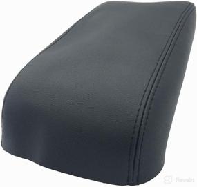 img 1 attached to 🔧 Black Leather Armrest Center Console Lid Cover for 2007-2011 Toyota Camry by DSkoiph