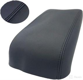 img 4 attached to 🔧 Black Leather Armrest Center Console Lid Cover for 2007-2011 Toyota Camry by DSkoiph