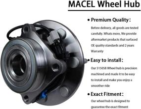 img 2 attached to 🔧 High-Quality MACEL 515058 Front Wheel Bearing Hub Assembly for Chevy Silverado/GMC Sierra 1500 & 2500 Series, Chevy Avalanche 2500 4WD/8 Lug