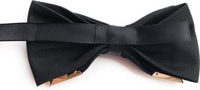 img 2 attached to 🎩 Elfeves Men's Accessories: Golden Pre-Tie Double Bowties