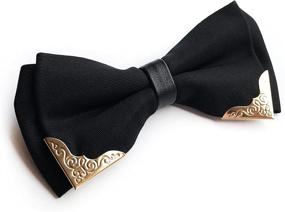 img 3 attached to 🎩 Elfeves Men's Accessories: Golden Pre-Tie Double Bowties