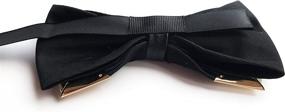 img 1 attached to 🎩 Elfeves Men's Accessories: Golden Pre-Tie Double Bowties