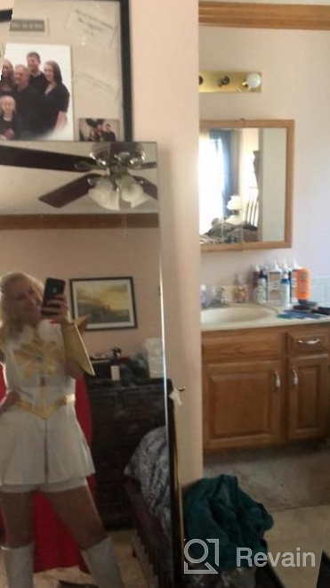 img 1 attached to Power Princess Shera Cosplay Dress In Large White With Red Cloak By C-ZOFEK review by John Wood