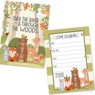 woodland animals birthday invitations envelopes logo