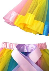 img 1 attached to Bingoshine Layered Ballet Rainbow Colorful Girls' Clothing: Stunning Skirts & Skorts!