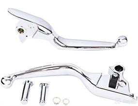 img 2 attached to 🔧 Enhance your Harley-Davidson Softail with Chrome Brake Clutch Hand Levers (36700209)- 18-later models