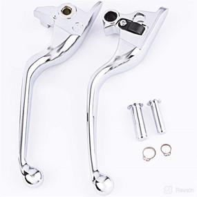 img 3 attached to 🔧 Enhance your Harley-Davidson Softail with Chrome Brake Clutch Hand Levers (36700209)- 18-later models