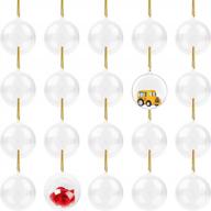 20 прозрачных наполняемых рождественских шаров - наполните их игрушками или сюрпризами для декора, рождественской елки, дней рождения, вечеринок, мероприятий (20 шаров - 80 мм / 3,15 дюйма) логотип
