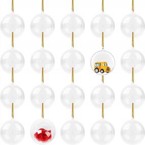 img 4 attached to 20 Clear Fillable Christmas Ball Ornaments - Fill With Toys Or Surprises For Decor, Xmas Tree, Birthdays, Parties, Events (20 Balls - 80 Mm / 3.15")