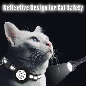 img 3 attached to 🐱 Airtag Cat Collar: Reflective Lightweight Collar with Apple Airtag Holder, Safety Buckle, Bell, and TPU Protector - DIY Pet ID Included!