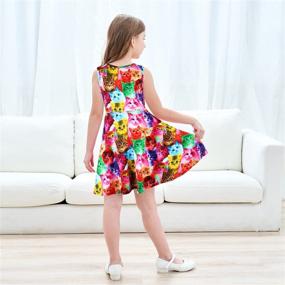 img 2 attached to JESKIDS Sleeveless Sparkly Rainbow Dresses for Girls - Fashionable Clothing