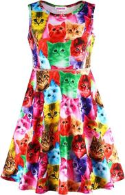 img 4 attached to JESKIDS Sleeveless Sparkly Rainbow Dresses for Girls - Fashionable Clothing