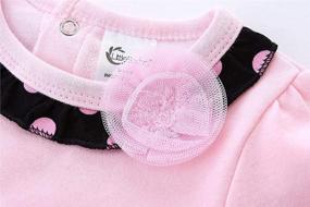 img 2 attached to LittleSpring Cute Baby Girl Clothes Outfit Long Sleeve T-Shirt And Pants Set