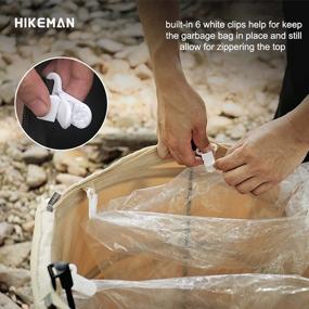 img 1 attached to Keep Your Campsite Clean With HIKEMAN Collapsible Camping Trash Can