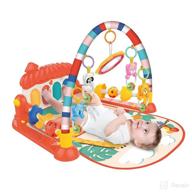 🎵 glück baby gym play mats: interactive musical play mat for infants, great gift for boys and girls ages 0-12 months (red) logo