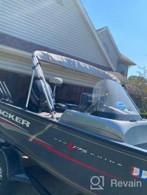 img 5 attached to SavvyCraft 3 Bow Bimini Top Boat Cover - 6Ft Aluminum Frame With Storage Boot, Rear Poles Mounting, And Hardware Included - 72" Long With 3 Height Options (36", 46", And 54")