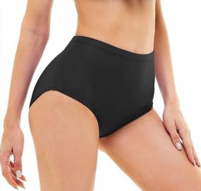 img 2 attached to YgneeDom Women'S High Waisted Full Coverage Tankini Swimsuit Bikini Bottoms