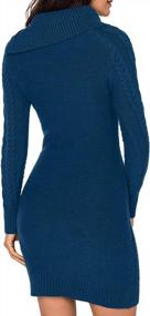 img 2 attached to Chic And Cozy: AZOKOE Women'S Buttoned Cable Knit Bodycon Sweater Dress