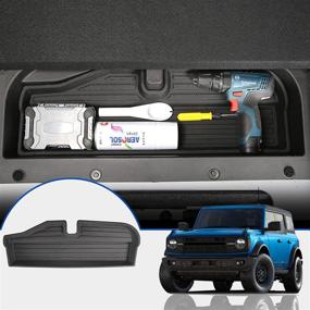 img 4 attached to 🚙 2021 2022 Ford Bronco Accessories: Mabett Trunk Lower Storage Mat - Heavy Duty Car Cargo Mats for 4-Door and 2-Door Models (Black)