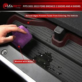 img 3 attached to 🚙 2021 2022 Ford Bronco Accessories: Mabett Trunk Lower Storage Mat - Heavy Duty Car Cargo Mats for 4-Door and 2-Door Models (Black)