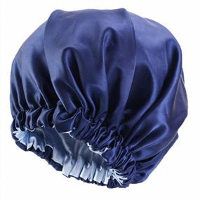 img 4 attached to Silk & Satin Bonnets For Women: Protect Natural Hair While You Sleep!