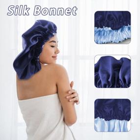 img 2 attached to Silk & Satin Bonnets For Women: Protect Natural Hair While You Sleep!