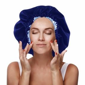 img 3 attached to Шелковые и атласные чепчики для женщин: защищайте натуральные волосы во время сна!