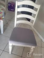 img 1 attached to Grey Waterproof Stretch Jacquard Dining Room Chair Seat Covers (4 Pack) With Hooks - Kitchen And Dining Chair Protectors. review by Wendy Catchings