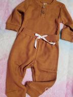 img 1 attached to Cozy And Stylish Unisex Baby Winter Outfit: Knitted Cotton Long Sleeve Romper And Pants Set By HZYKOK review by Patrick Johnson