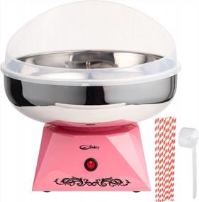 img 3 attached to Cotton Candy Machine With Stainless Steel Bowl 2.0 - Cotton Candy Maker, 10 Cones & Sugar Scoop - Nostalgic Household Cotton Candy Machine For Kids, Birthday Party - Use With Floss Sugar, Hard Candy- By The Candery