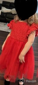 img 7 attached to RJXDLT Toddler Girls Lace Dresses Baby Girl Elegant Dress Flutter Sleeve Lace Dress Party Princess Dress