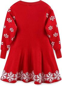 img 3 attached to 🎄 Mud Kingdom Toddler Christmas Reindeer Girls' Dresses - Festive Clothing for Little Ones