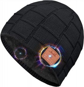 img 4 attached to Stocking Stuffers For Men Bluetooth Beanie - Bluetooth Hat Christmas Tech Gifts For Men Dad Women Husband Him Teenagers Boys, Bluetooth Winter Hat With Headphones Unique Birthday Gift Ideas Presents