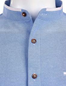 img 2 attached to Upgrade Your Wardrobe With ZEROYAA'S Sleek Slim Fit Mandarin Collar Dress Shirt For Men